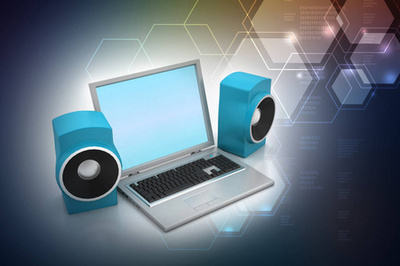 筆記本電腦與聲音系統(tǒng) 計算機及配件的完美融合